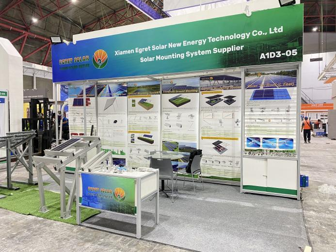 Egret Solar-montagebeugel schittert op Solartech Indonesië 2026