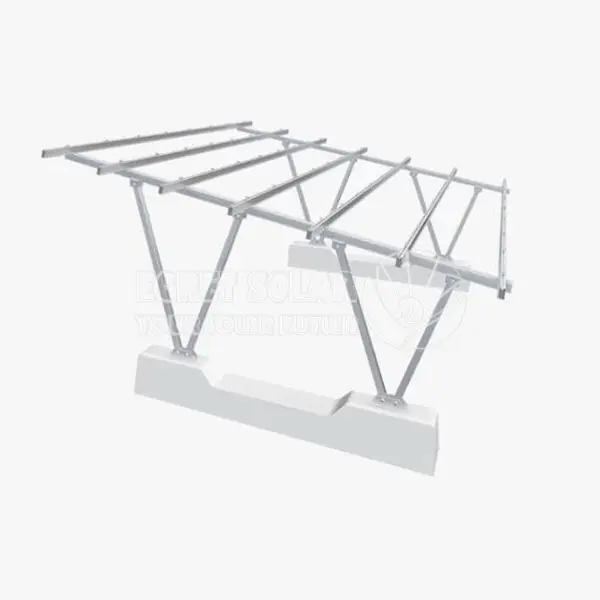 Double V-Column Solar Carport Montaining System