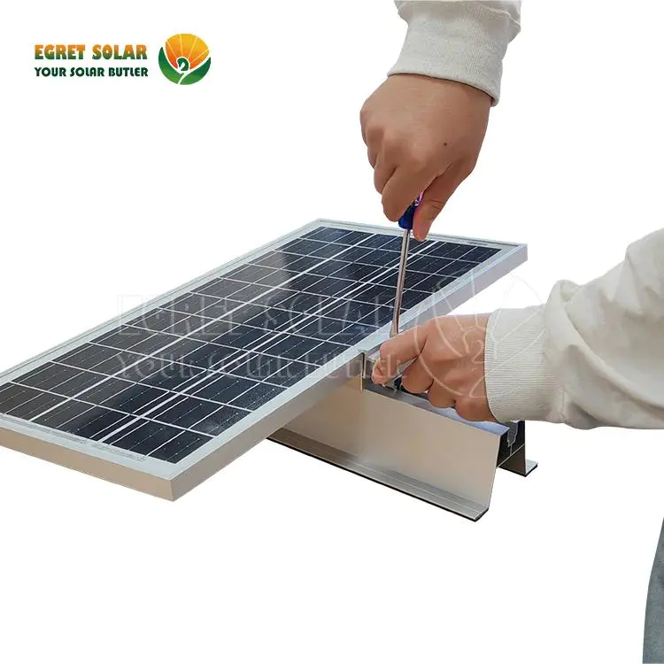 Snelle installatie Solar aluminium kort spoorwegsysteem
